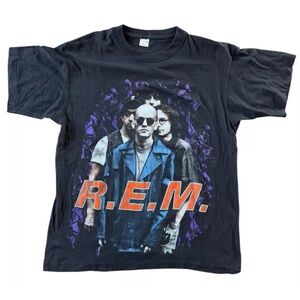Vintage Rare R.E.M Monster Europe Tour Band T-shirt Double Sided Single Stitch M
